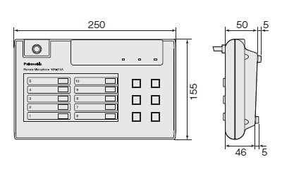 WR-210A Panasonic パナソニック 業務放送システム リモコンマイク（10