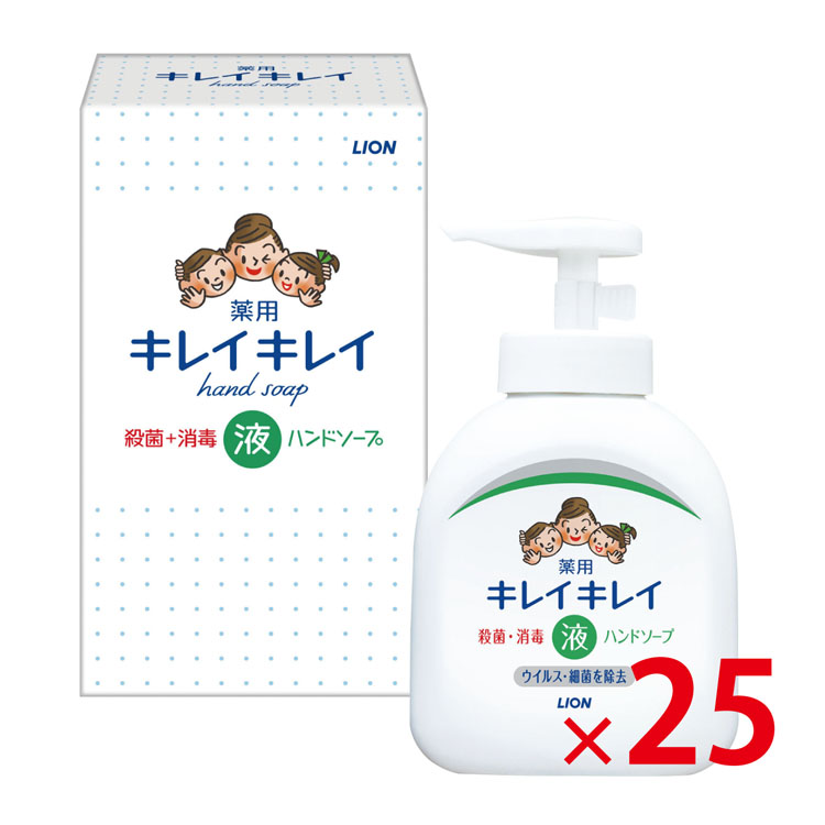 【送料無料（北海道・沖縄除く）】ライオン キレイキレイ薬用液体ハンドソープ250ml箱入 25個セット [SP]