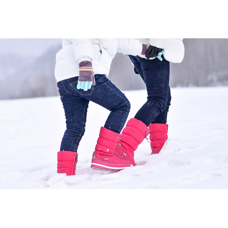 スノーブーツ レディース 滑らない 歩きやすい 防水 ショートブーツ 黒 防寒ブーツ 防滑 ブーツ キッズ 雪遊び 暖かい ボア ウィンターブーツ