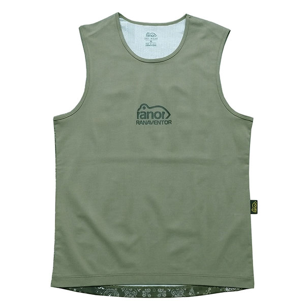 世界的に有名な ranor ラナー BANDANA NOSLEEVE【ALLMESH】 OLIVE 817-1-172 ウォーキング・ランニングウェア