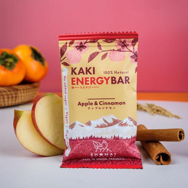 Shonai Special(ショウナイスペシャル) KAKI ENERGY BAR(柿ベースエナジーバー) アップルシナモン 1本 エナジーバー 登山 マラソン トレラン 行動食 補給食｜sotoaso-trail｜02