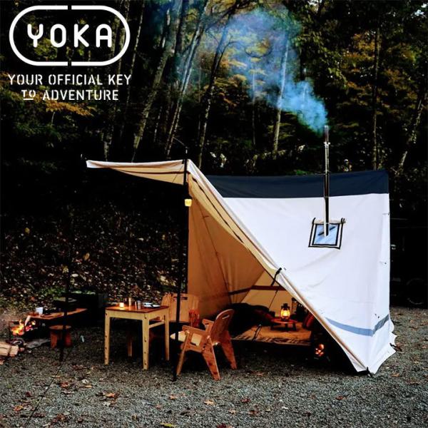 YOKA ヨカ CABIN(本体のみ) アイボリー色 ベイカーテントのスタイルと、パップテントの構造をかけ合わせた、居住性の高いテント | YOKA | 01