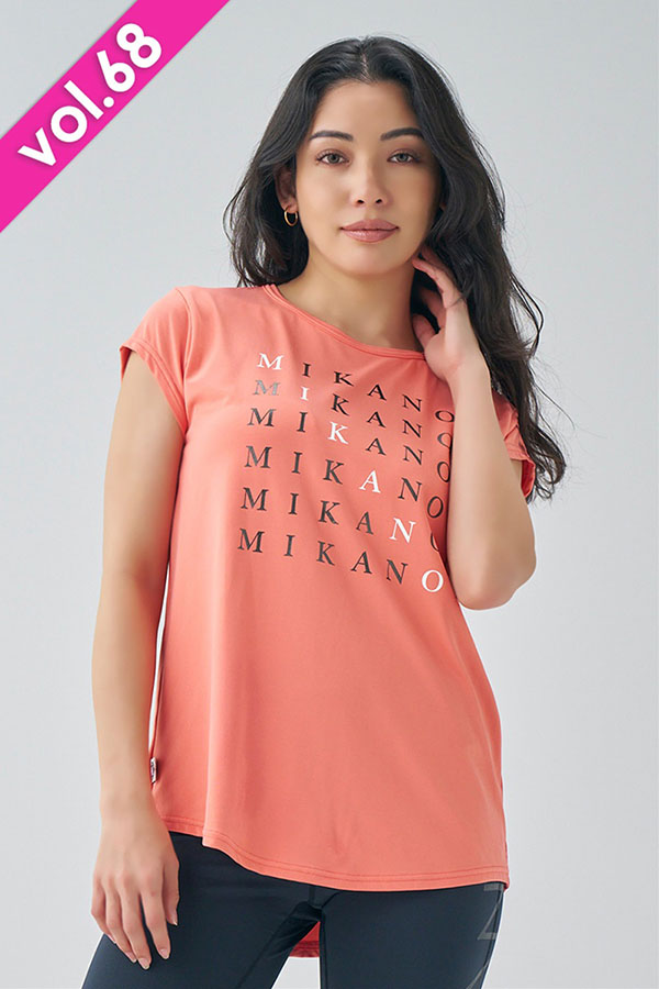 MIKANO ミカノ MIKALANCE ミカランセ バックデザインエアリーTシャツ V68 68715 フィットネス ウェア｜sotoaso｜02