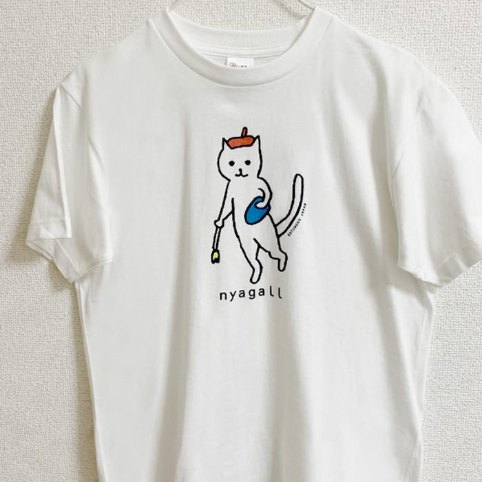 tシャツ Tシャツ シャガール 日本製 半袖 猫 猫柄 レディース ゆる かわいい オシャレ 白猫 猫グッズ 猫雑貨｜sotoneko-japan｜02
