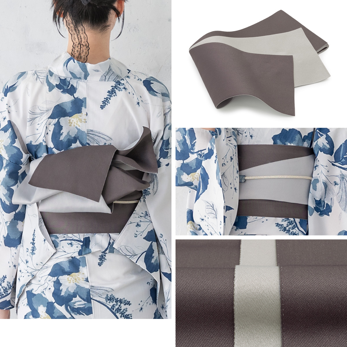 SOUBIEN 浴衣 レディース 浴衣セット 夏 大人 F 半幅帯 3点