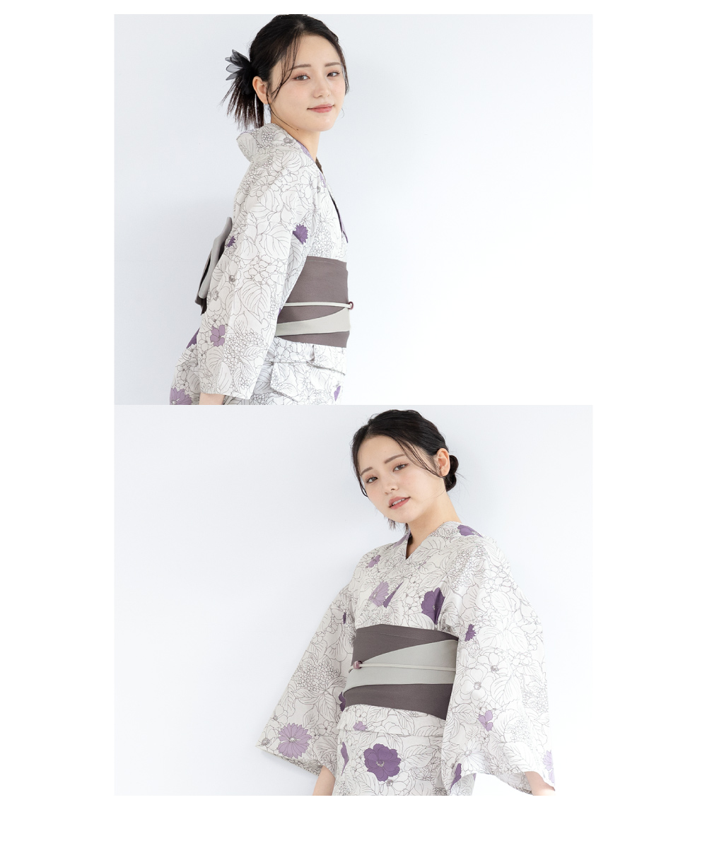 SOUBIEN（創美苑） 浴衣 レディース 浴衣セット 夏 大人 F 半幅帯 3点