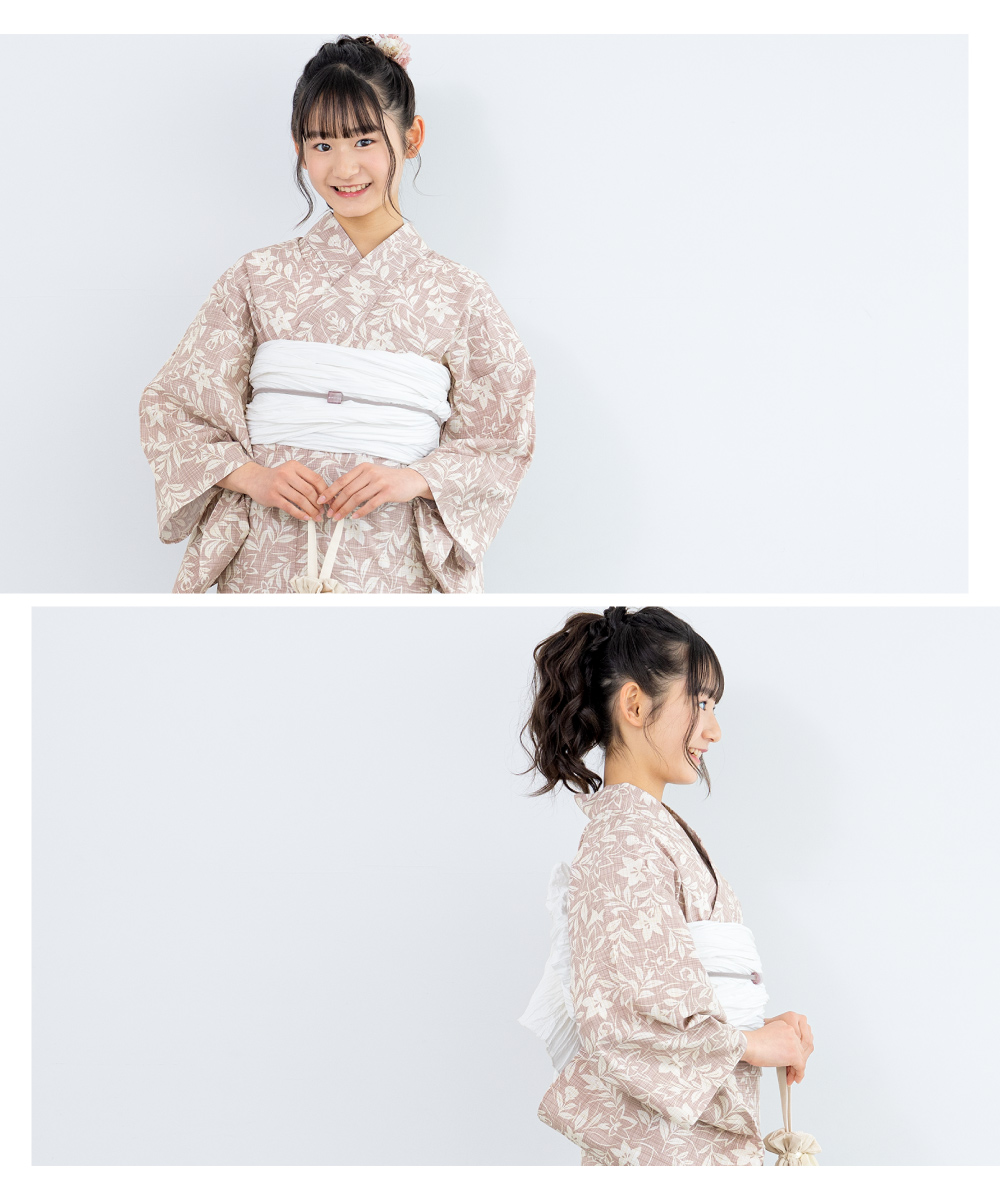 SOUBIEN（創美苑） 浴衣 セット ハイジュニア 女の子 兵児帯 浴衣