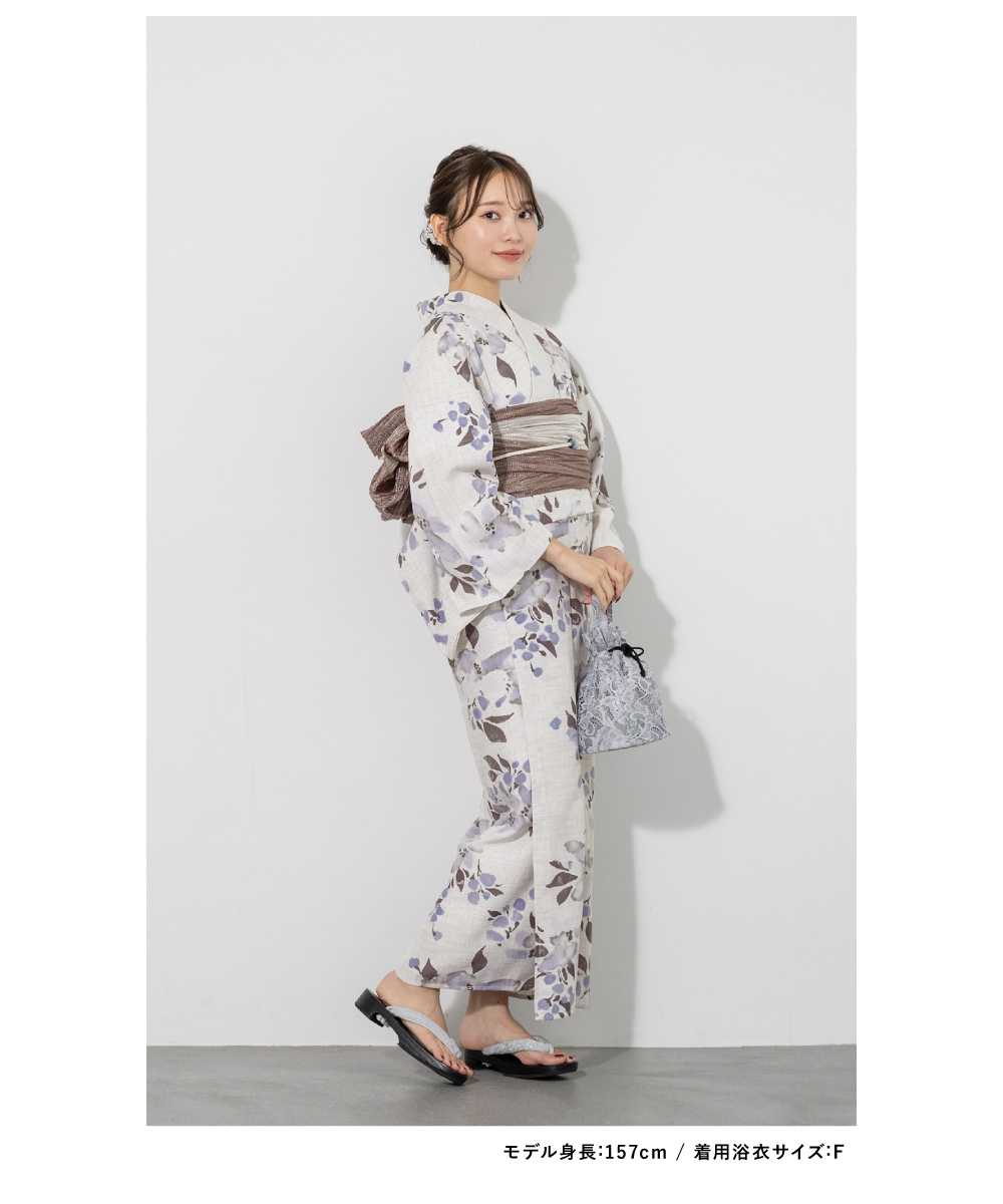 SOUBIEN（創美苑） 浴衣 レディース 浴衣セット 夏 大人 F 兵児帯 3点