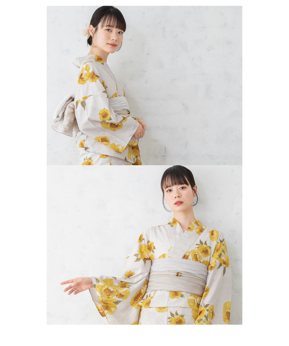 SOUBIEN（創美苑） 浴衣 レディース 浴衣セット 夏 大人 F 兵児帯 3点