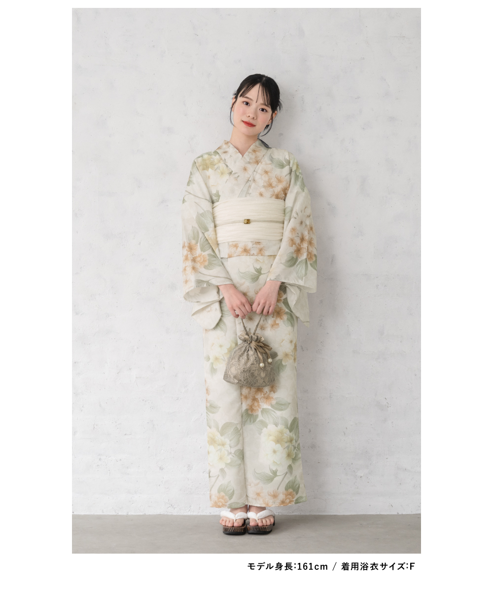 SOUBIEN（創美苑） 浴衣 レディース 浴衣セット 夏 大人 F 兵児帯 3点