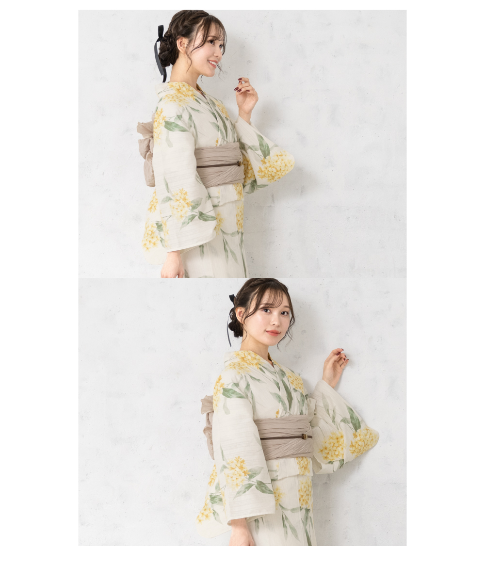 SOUBIEN（創美苑） 浴衣 レディース 浴衣セット 夏 大人 F 兵児帯 3点