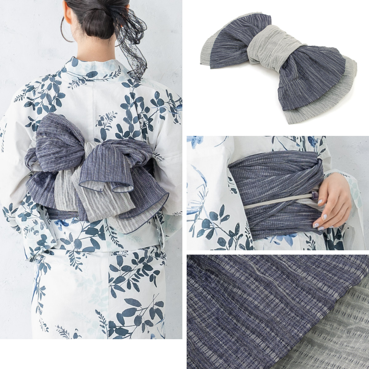 SOUBIEN（創美苑） 浴衣 レディース 浴衣セット 夏 大人 F 兵児帯 3点
