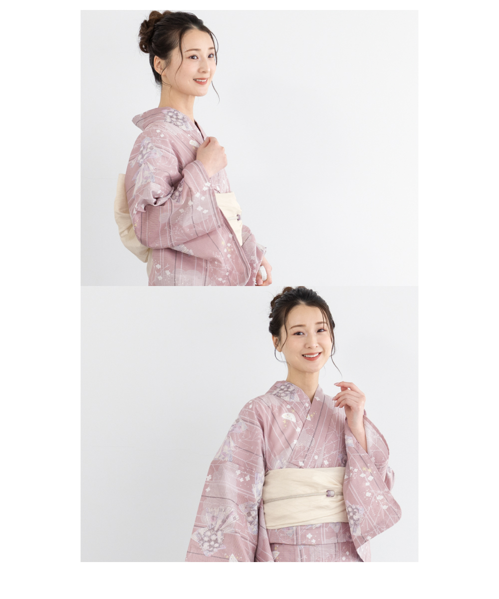 SOUBIEN（創美苑） 浴衣 レディース 浴衣セット 夏 大人 F 兵児帯 3点