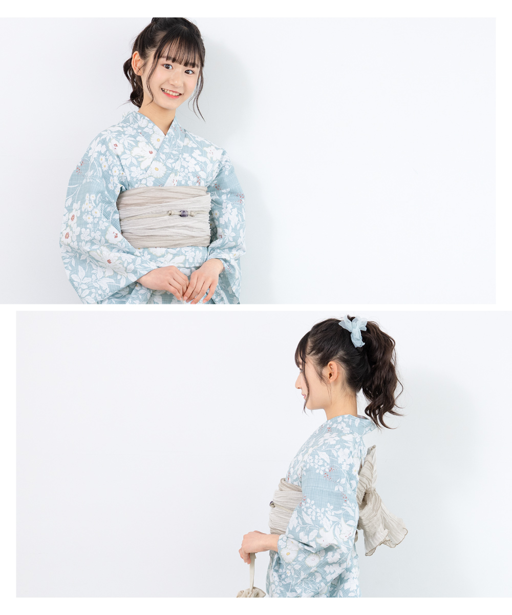 SOUBIEN（創美苑） 浴衣 セット ハイジュニア 女の子 兵児帯 浴衣