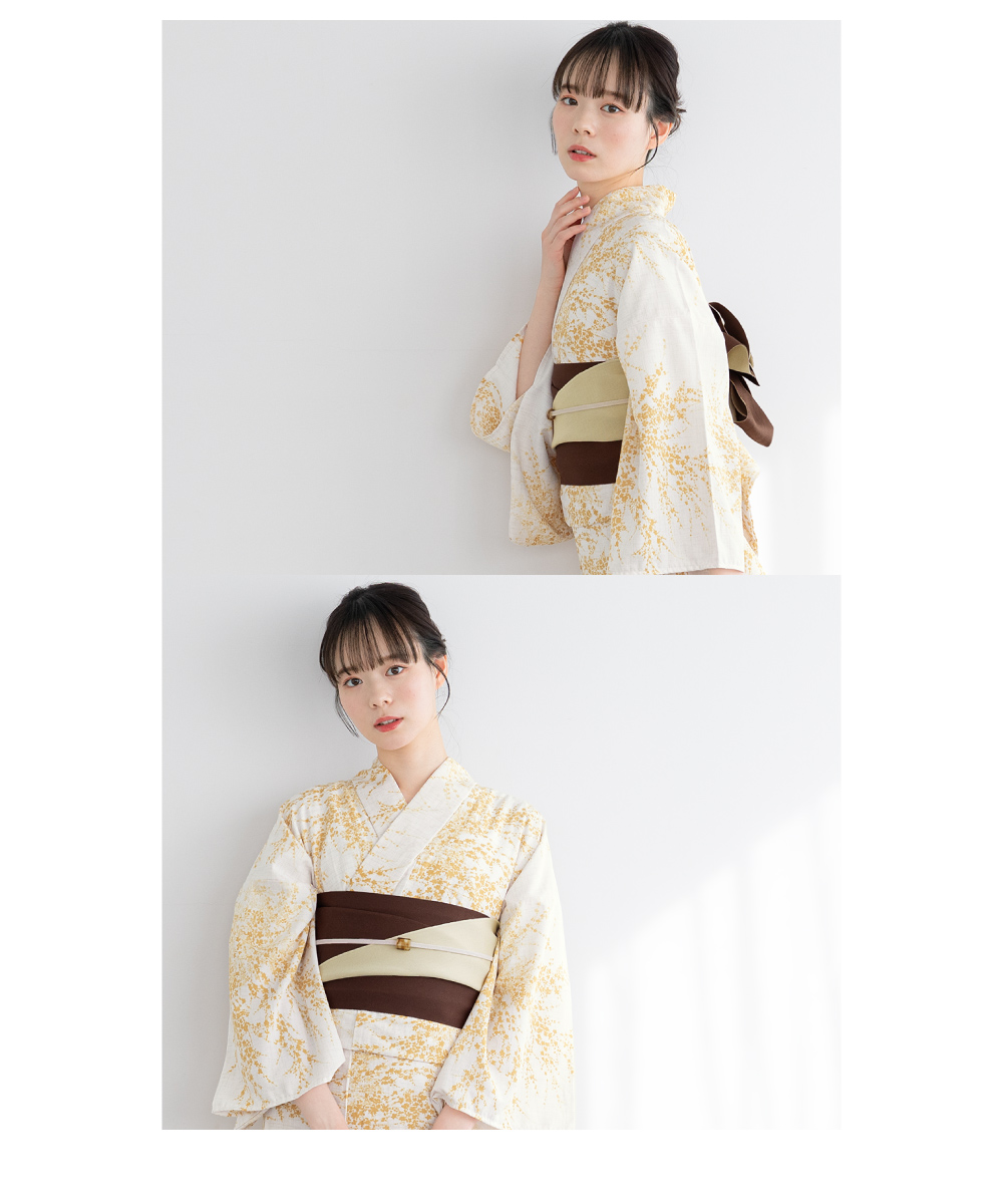 SOUBIEN（創美苑） 浴衣 レディース 浴衣セット 夏 大人 F 半幅帯 3点