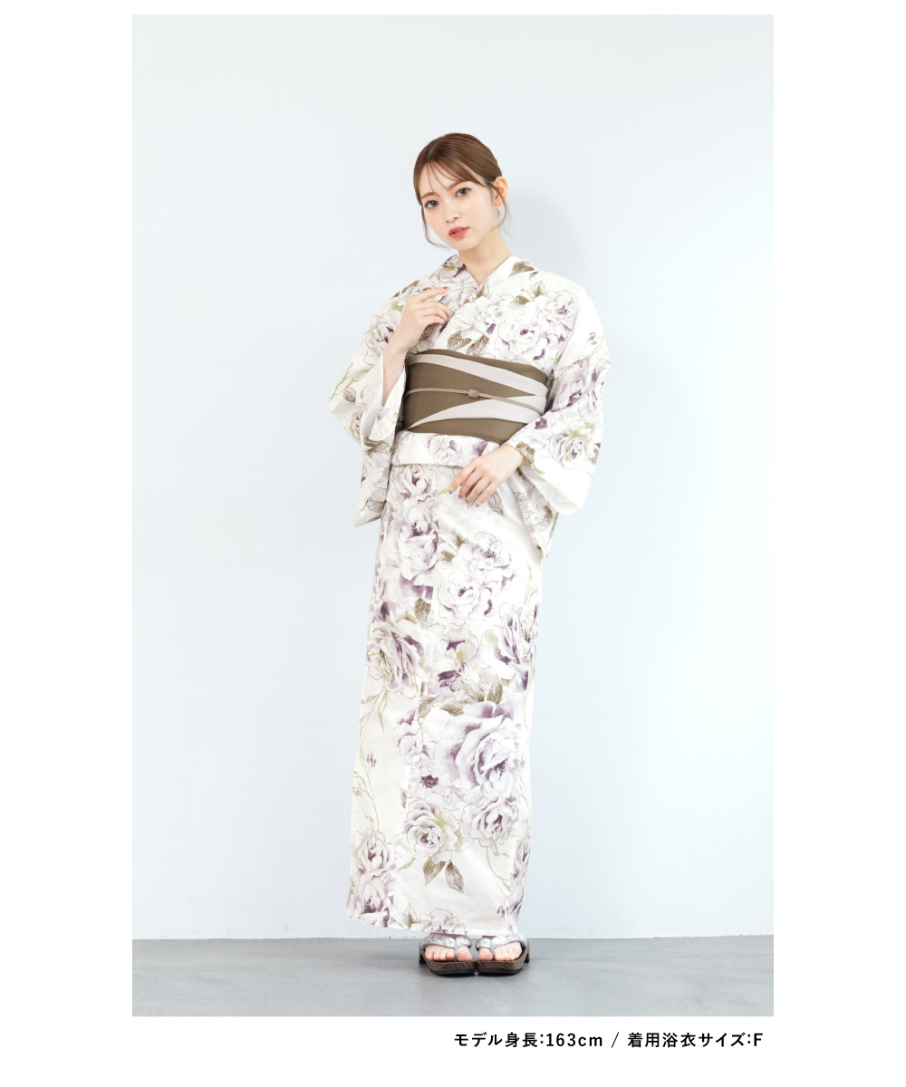 SOUBIEN（創美苑） 浴衣 レディース 浴衣セット 夏 大人 F 半幅帯 3点