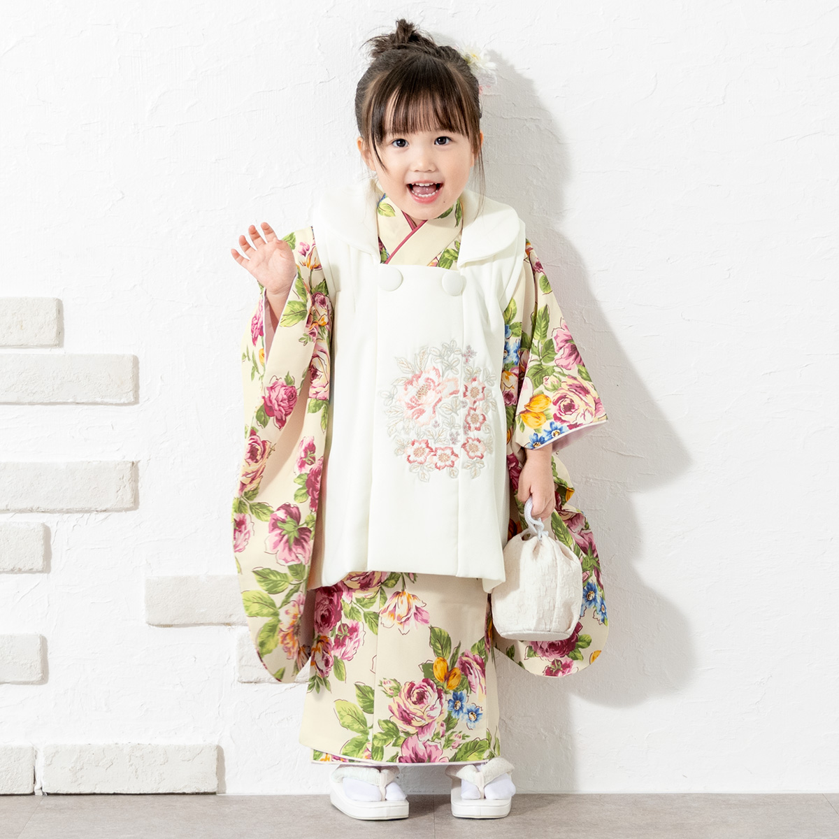 SOUBIEN（創美苑） 七五三 着物 3歳 販売 女の子 三歳 着物セット 被布