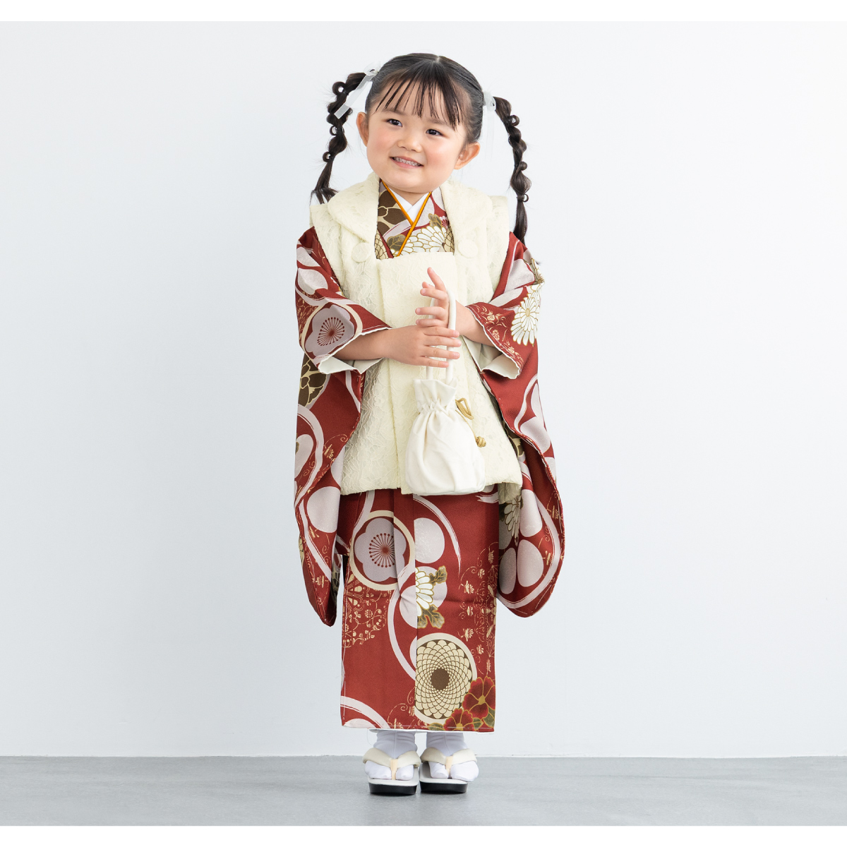 SOUBIEN（創美苑） 七五三 着物 3歳 レトロ 被布 2025新作 販売 女の子