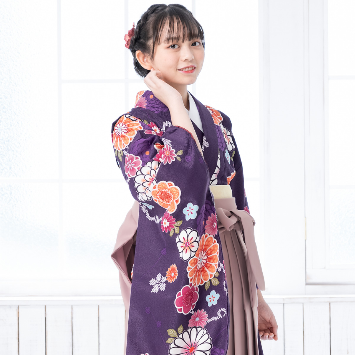 SOUBIEN（創美苑） 袴セット 卒業式 小学生 女の子 ジュニア 赤 黒 青