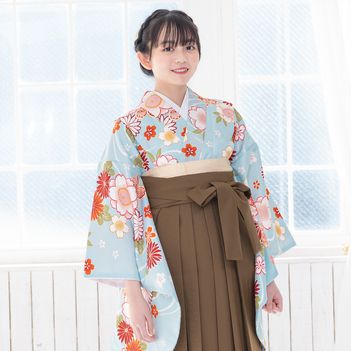 SOUBIEN（創美苑） 袴セット 卒業式 小学生 女の子 ジュニア 赤 黒 青