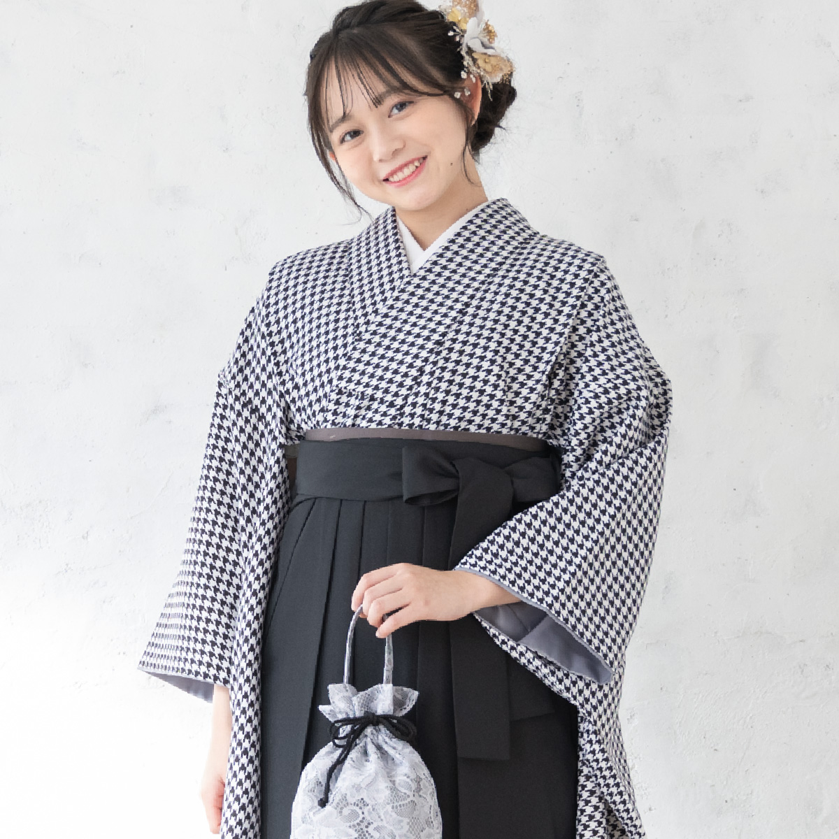 SOUBIEN（創美苑） 袴セット 卒業式 小学生 女の子 ジュニア 花唐草 鶴