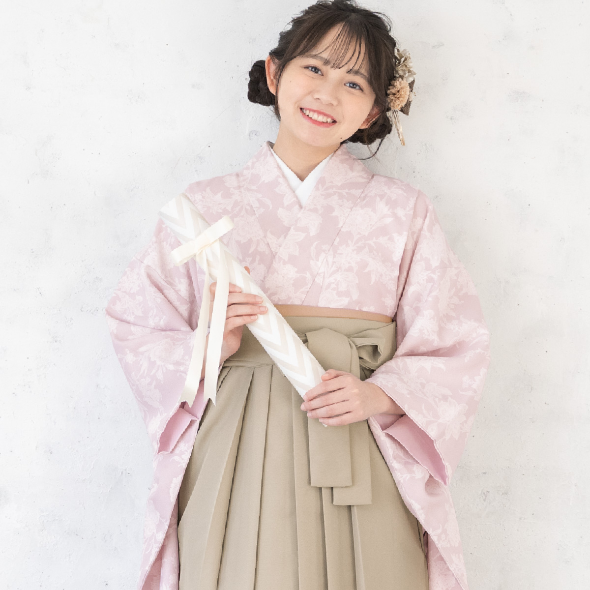 SOUBIEN（創美苑） 袴セット 卒業式 小学生 女の子 ジュニア 花唐草 鶴