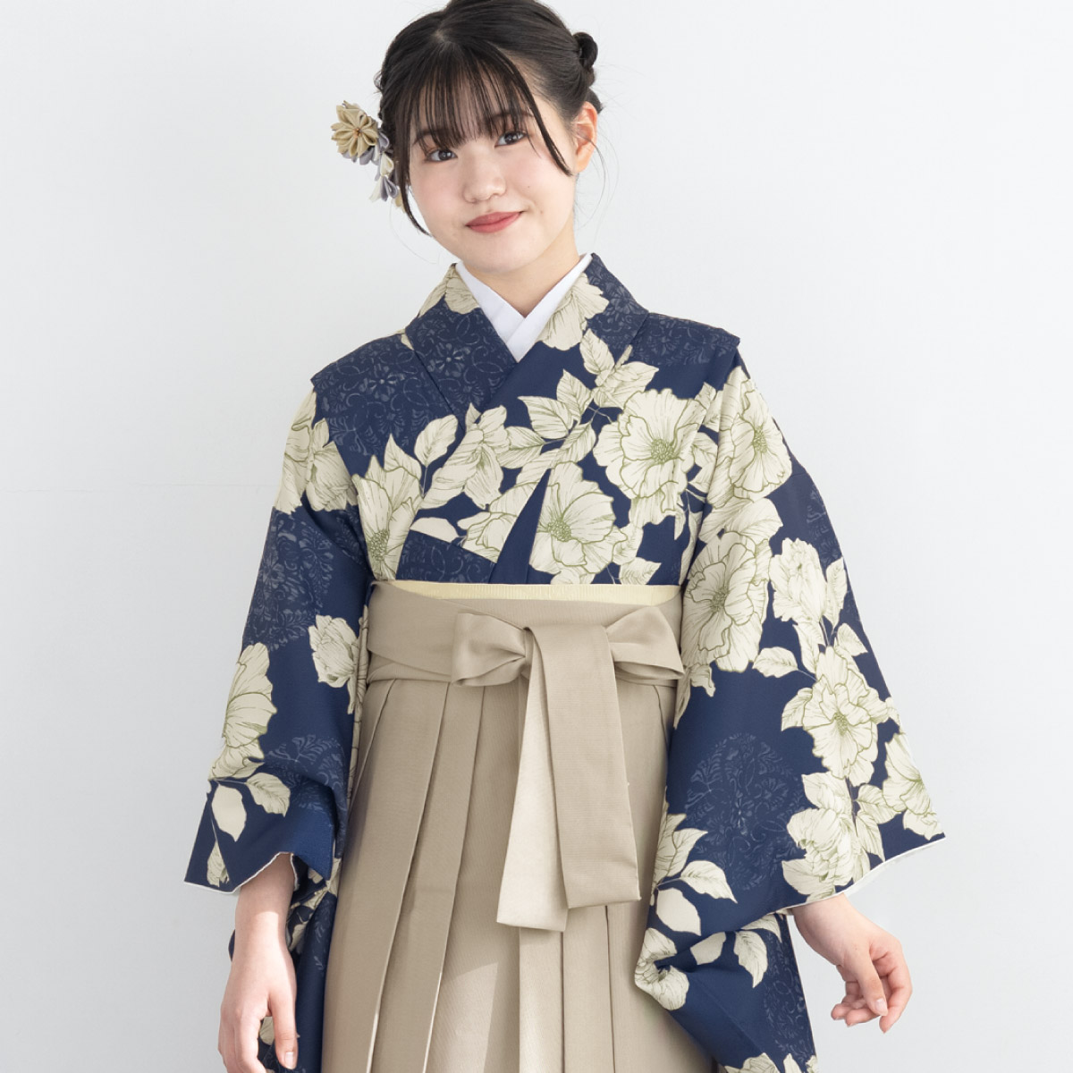 SOUBIEN（創美苑） 袴セット 卒業式 小学生 女の子 ジュニア 白 紺