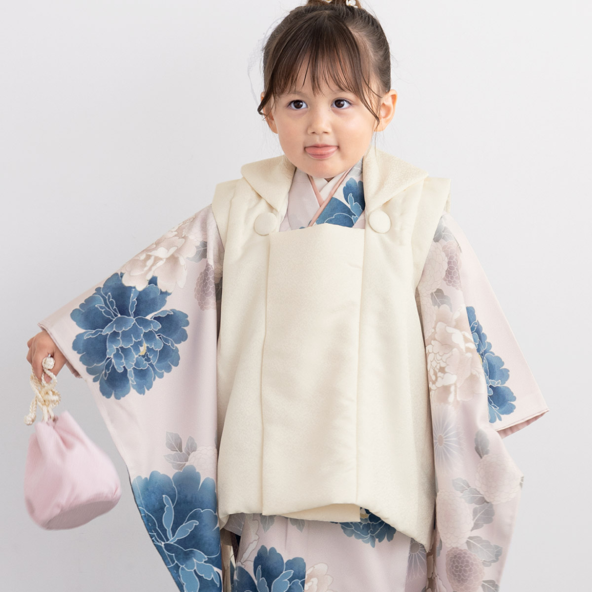 SOUBIEN（創美苑） 七五三 着物セット 3歳 女の子 着物 被布 襦袢 草履