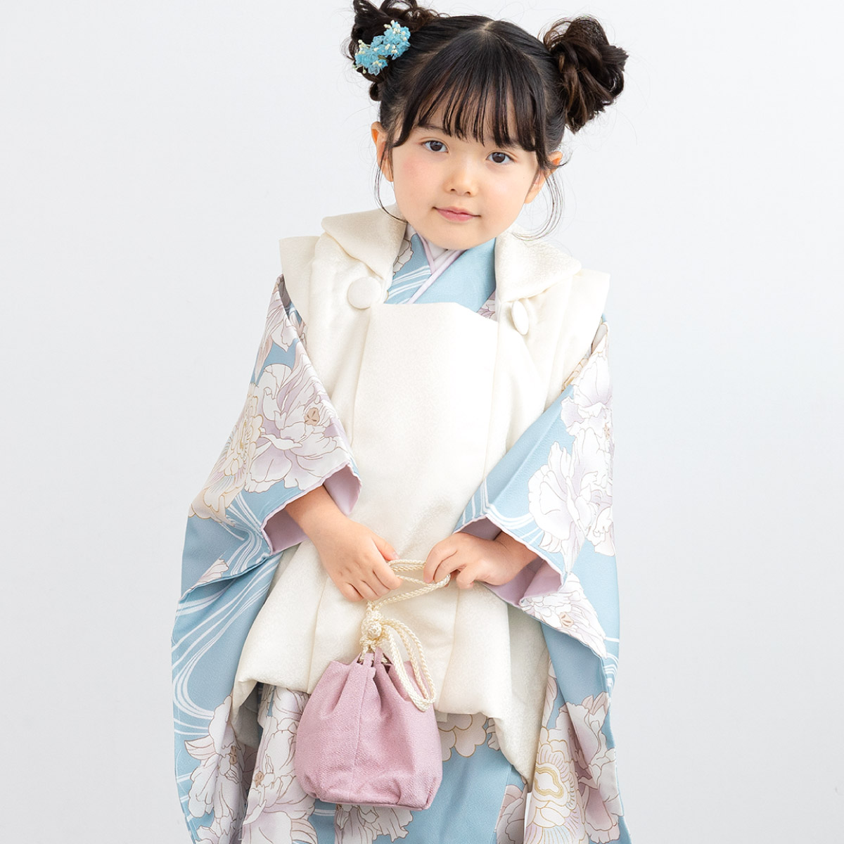 SOUBIEN（創美苑） 七五三 着物セット 3歳 女の子 着物 被布 襦袢 草履