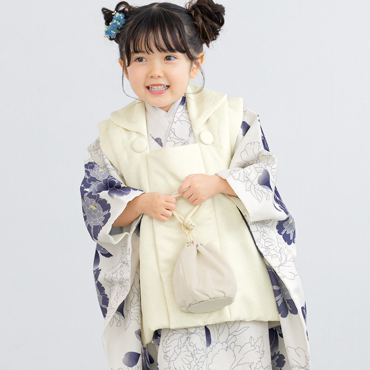 SOUBIEN（創美苑） 七五三 着物セット 3歳 女の子 着物 被布 襦袢 草履