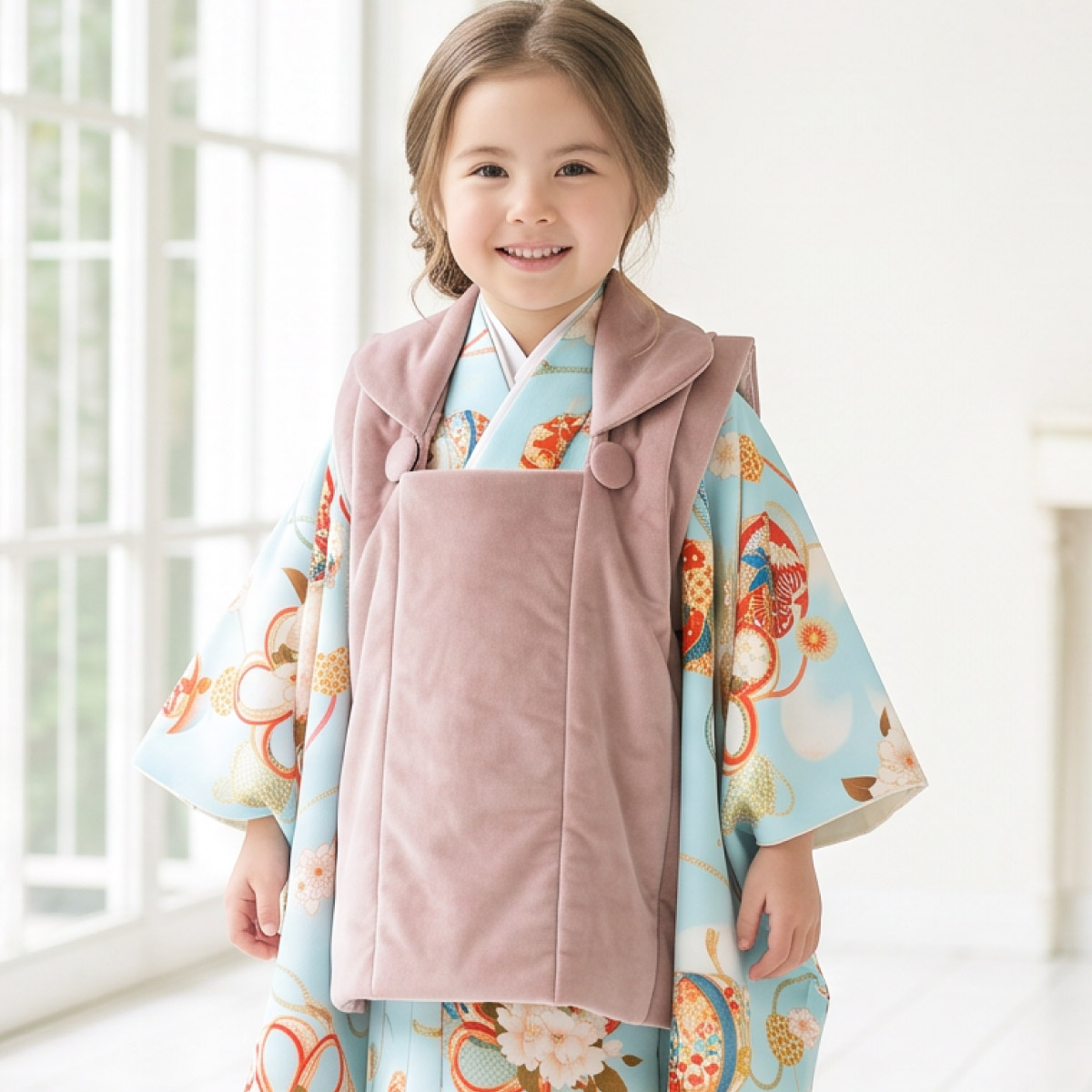SOUBIEN（創美苑） 七五三 着物セット 3歳 女の子 着物 被布 襦袢 草履