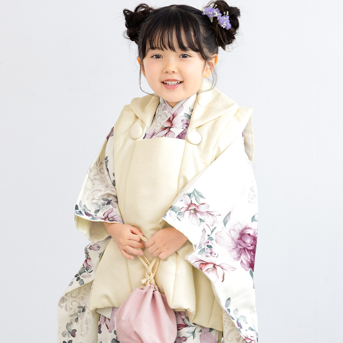 SOUBIEN（創美苑） 七五三 着物 3歳 女の子 着物セット 被布 襦袢 草履