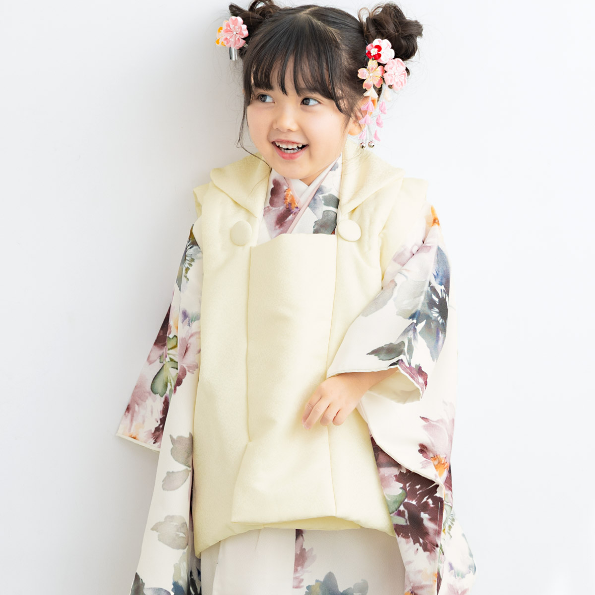 SOUBIEN（創美苑） 七五三 着物 3歳 女の子 着物セット 被布 襦袢 草履