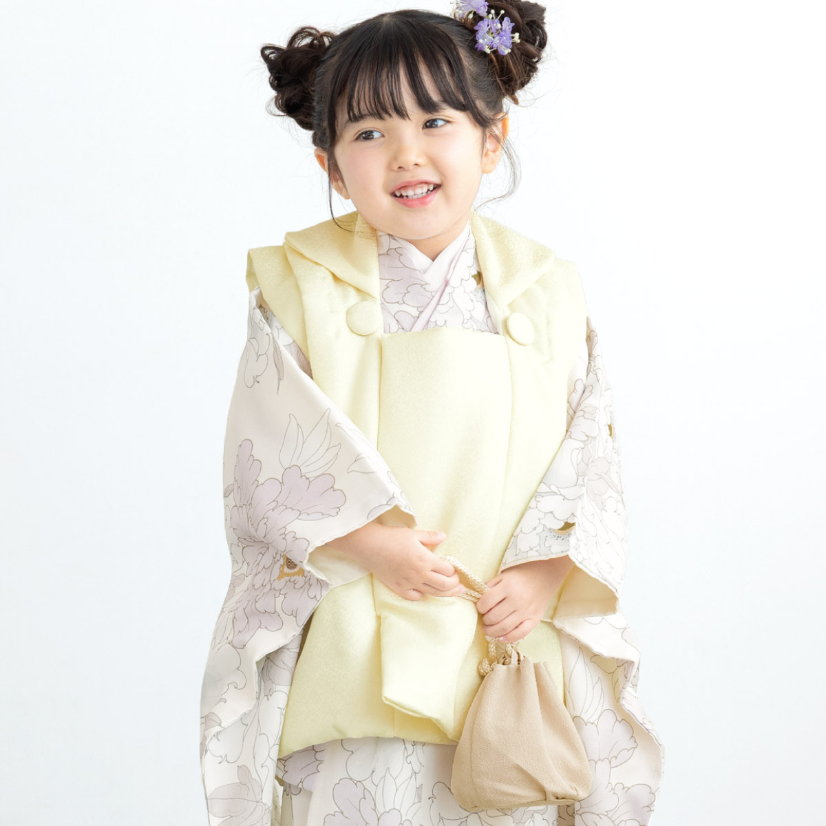 SOUBIEN（創美苑） 七五三 着物 3歳 女の子 着物セット 被布 襦袢 草履