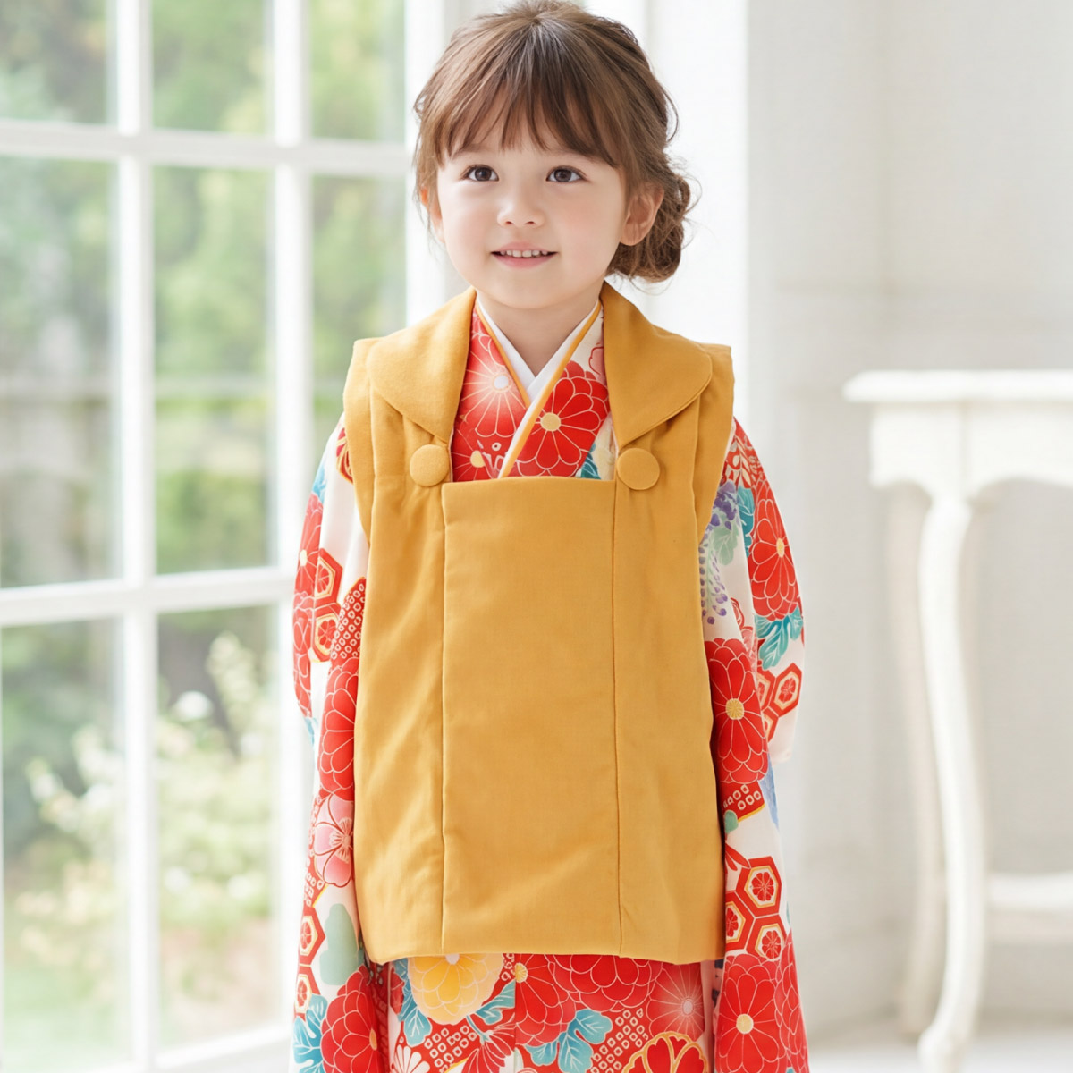 SOUBIEN（創美苑） 七五三 着物 3歳 女の子 着物セット 被布 襦袢 草履