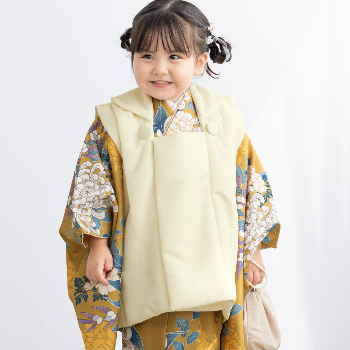 SOUBIEN（創美苑） 七五三 着物 3歳 女の子 着物セット 被布 襦袢 草履