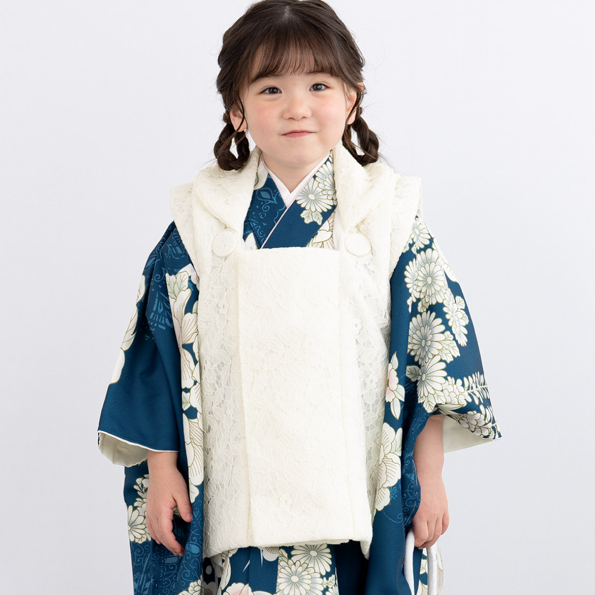SOUBIEN（創美苑） 七五三 着物 3歳 女の子 着物セット 被布 襦袢 草履