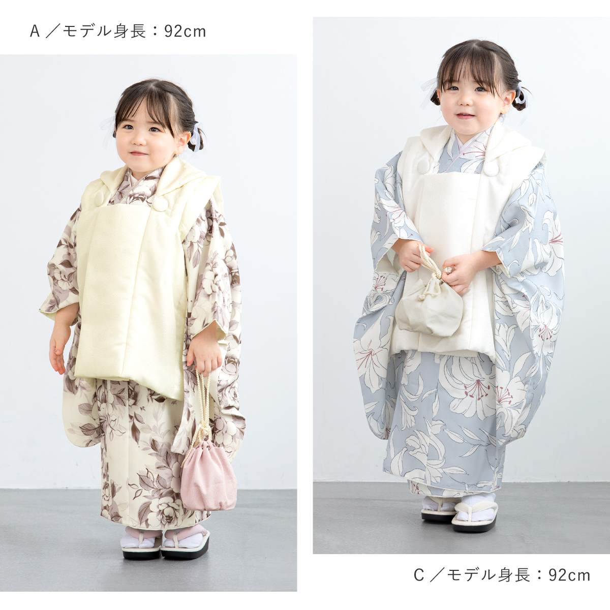 SOUBIEN 【予約】七五三 着物 被布コート セット 3歳 女の子