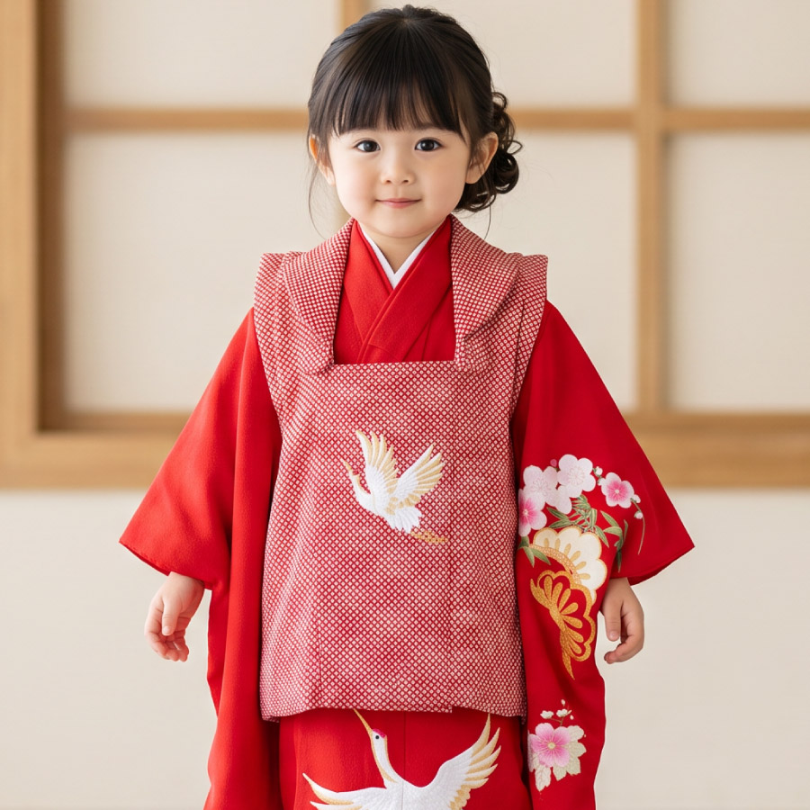 SOUBIEN（創美苑） 七五三 着物 3歳 女の子 着物セット 被布 襦袢 草履