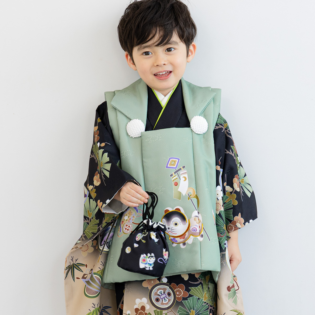 SOUBIEN（創美苑） 七五三 着物 被布コート セット 3歳 男の子 2025