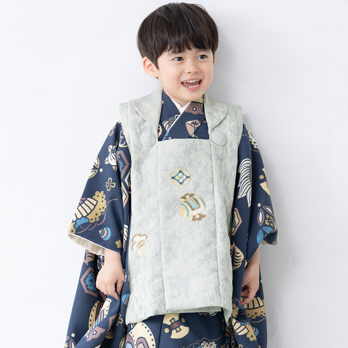 SOUBIEN（創美苑） 七五三 着物 3歳 男の子 着物セット 被布 襦袢 草履