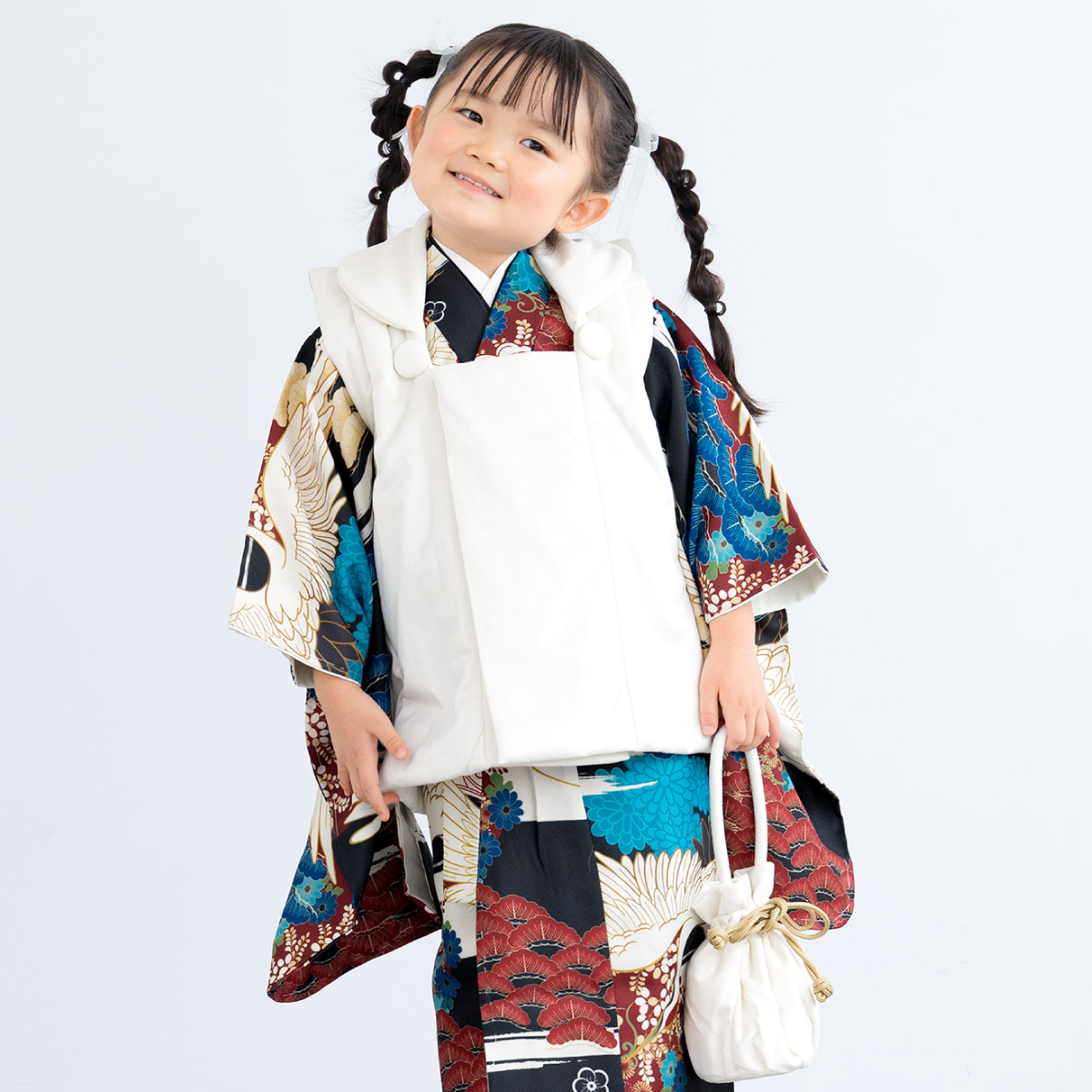 SOUBIEN（創美苑） 七五三 着物 3歳 女の子 着物セット 被布 襦袢 草履