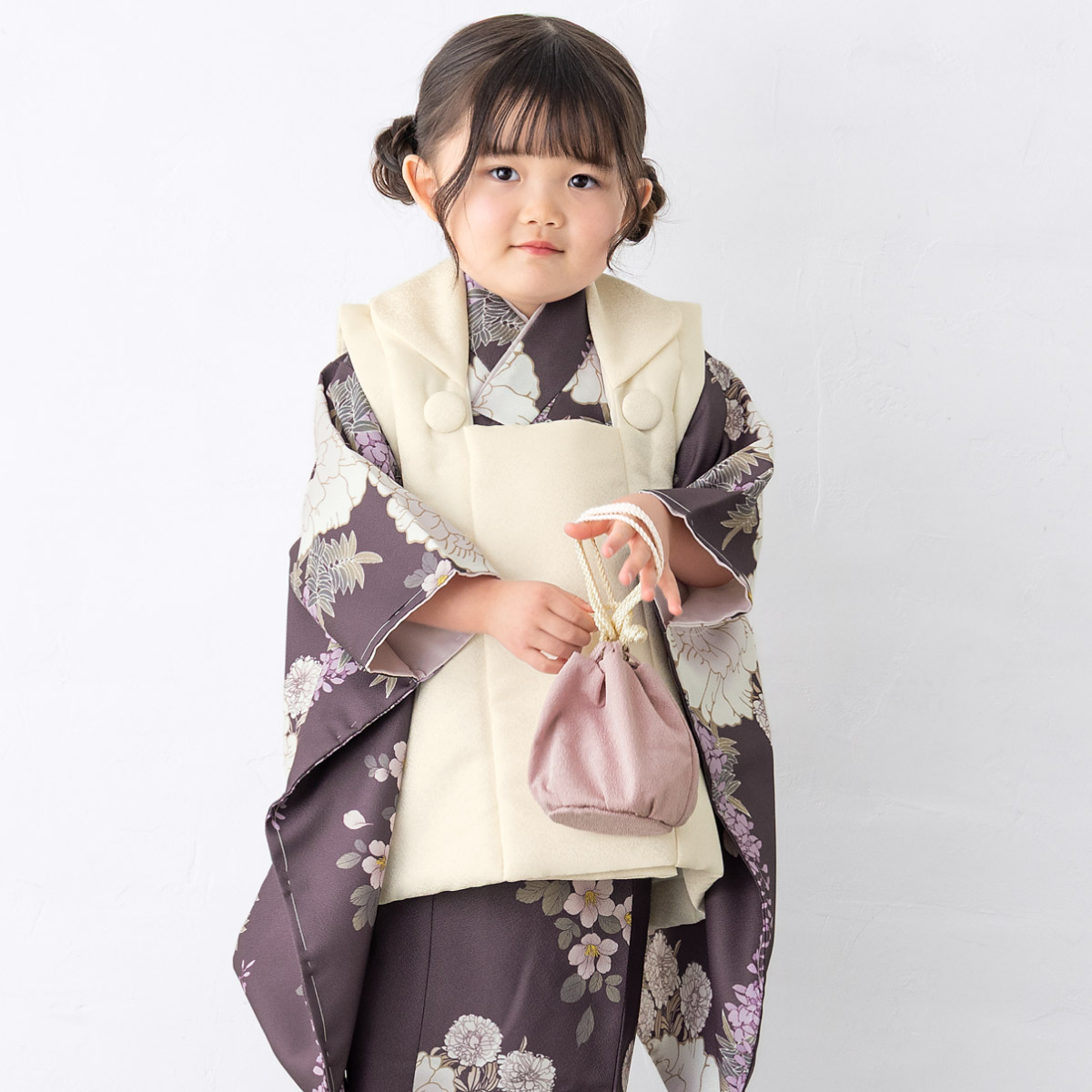 SOUBIEN（創美苑） 七五三 着物 3歳 女の子 着物セット 被布 襦袢 草履