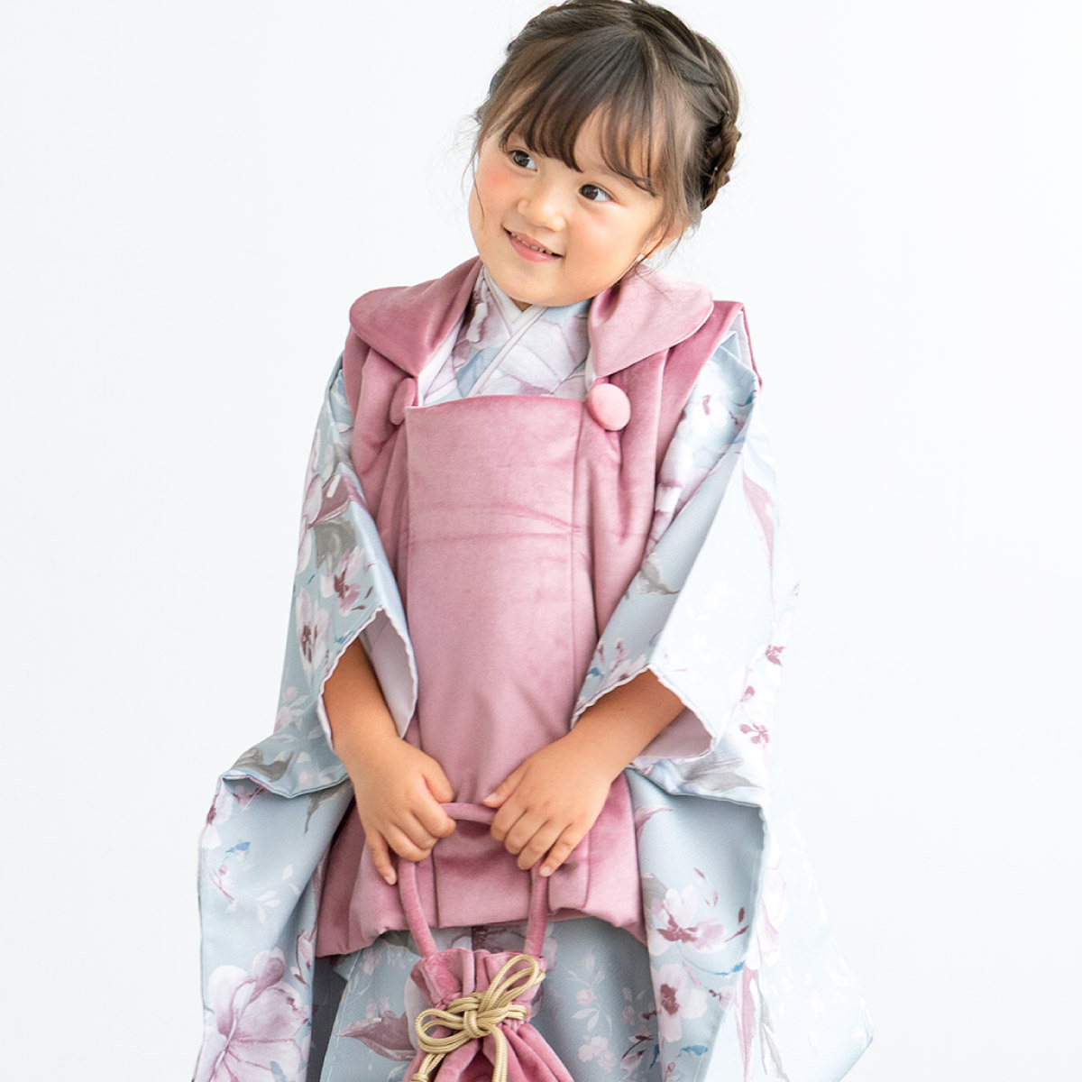 SOUBIEN（創美苑） 七五三 着物セット 3歳 女の子 着物 被布 襦袢 草履