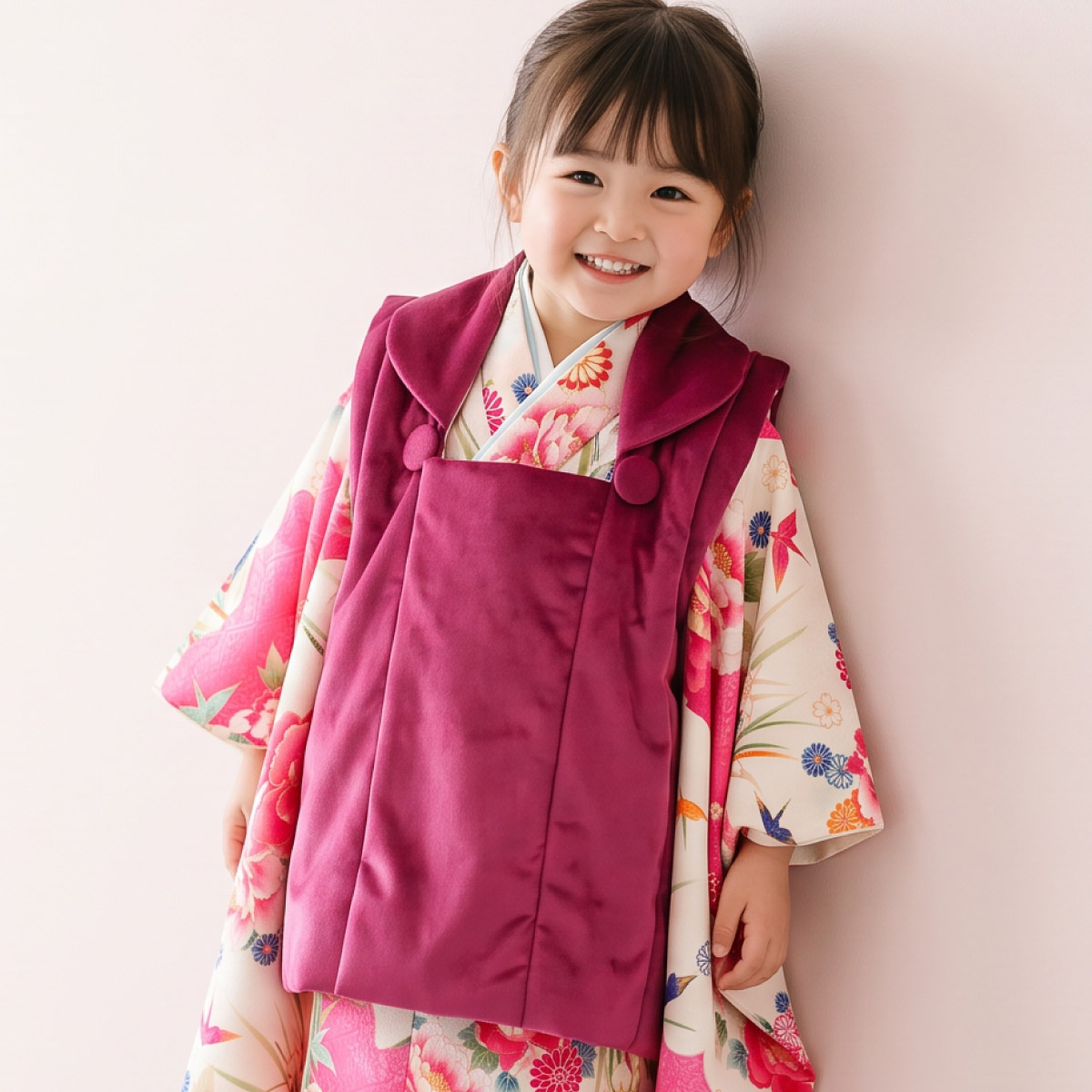 SOUBIEN（創美苑） 七五三 着物セット 3歳 女の子 着物 被布 襦袢 草履