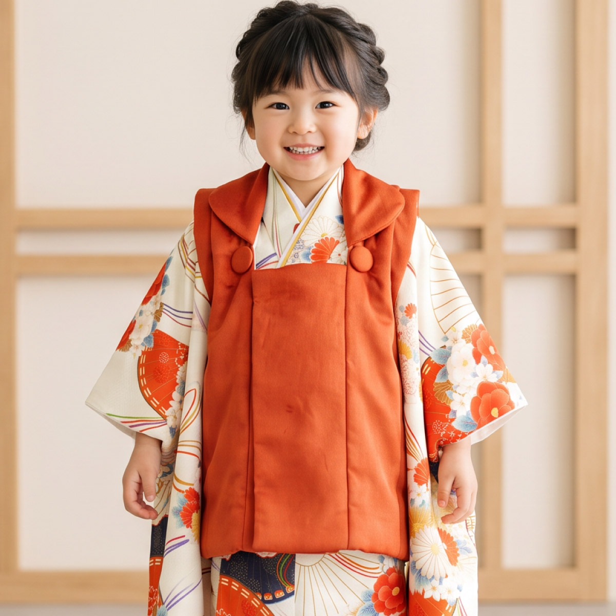 SOUBIEN（創美苑） 七五三 着物セット 3歳 女の子 着物 被布 襦袢 草履