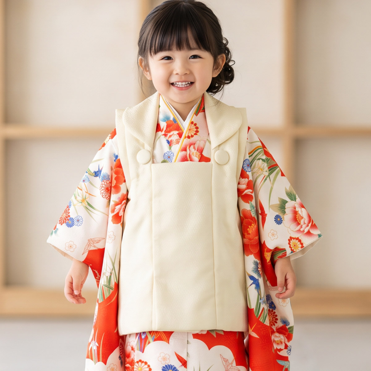 SOUBIEN（創美苑） 【予約】七五三 着物セット 3歳 女の子 着物 被布