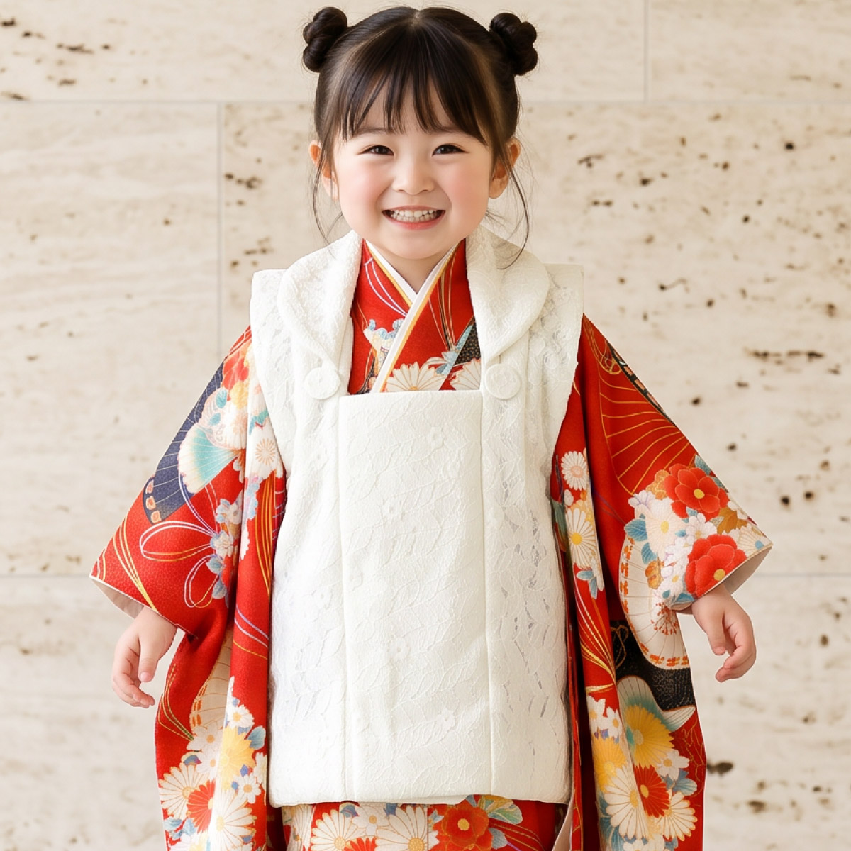 SOUBIEN（創美苑） 七五三 着物セット 3歳 女の子 着物 被布 襦袢 草履