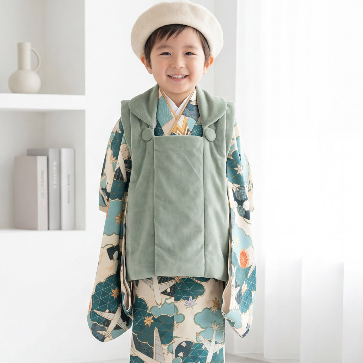 SOUBIEN（創美苑） 【予約】七五三 着物セット 3歳 男の子 着物 被布