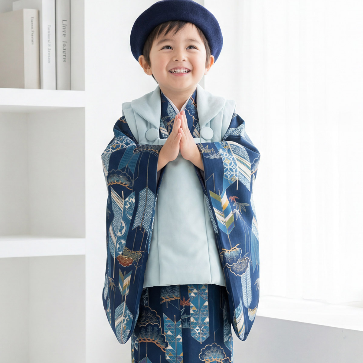 SOUBIEN（創美苑） 【予約】七五三 着物セット 3歳 男の子 被布 着物